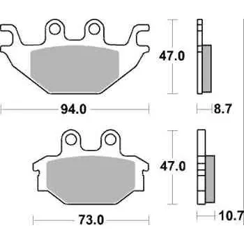 Brzda pro motocykl Brzdové destičky SBS zadní YAMAHA YZF 125 R rok 08-18