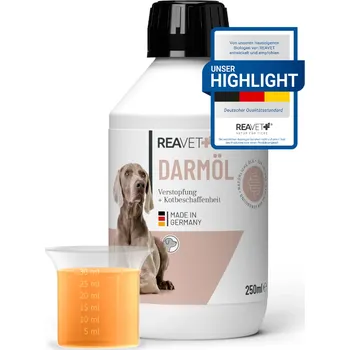 REAVET Olej na střeva pro optimální trávení a kvalitu stolice (250 ml)