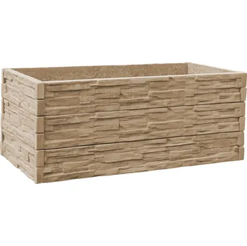 Vyvýšený záhon Betonový vyvýšený záhon 200 x 100 cm, výšky 75 cm, pískovec