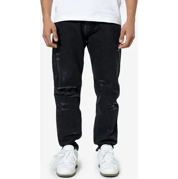 Pánské džíny Don Lemme Pánské straight fit džíny Frayed - washed black Velikost: 29