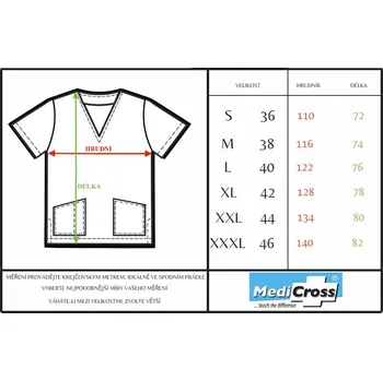 Zdravotnický oděv Halena MEN PREMIUM jednobarevná Vzorník Barev BS: V1 ŽLUTÁ, Tabulka velikostí HPM: XL 42