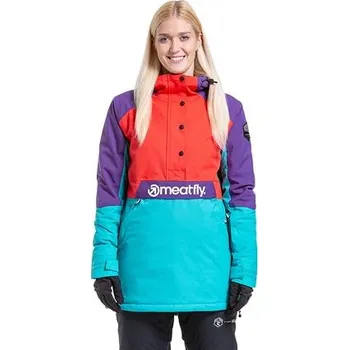 Meatfly dámská SNB & SKI bunda Aiko Turquoise/Ferrari Red | Červená | Velikost XS