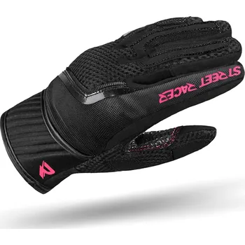 Moto rukavice Dámské rukavice na motocykl Street Racer Stunt černo-růžové M