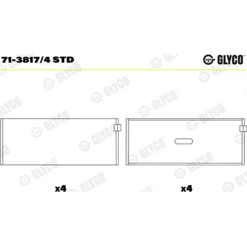 Ojnice Ojniční ložisko GLYCO 71-3817/4 STD