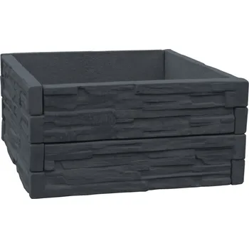 Vyvýšený záhon Betonový vyvýšený záhon 100 x 100 cm, výšky 50 cm, grafit