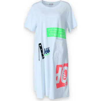 Dámské šaty Šaty šatovka s potiskem 53162 Itálie barva: bílá