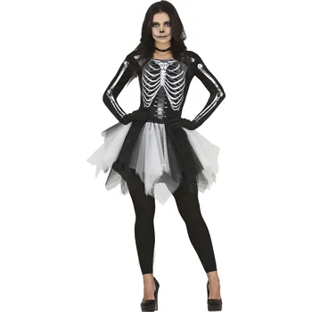 Karnevalový kostým Guirca Dámský kostým - Kostrička Velikost - dospělý: L