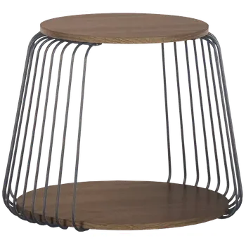 Konferenční stolek ROUND 50, konferenční stolek, kostra černá, ořech