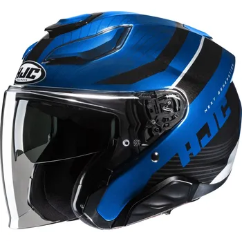 Helma na motorku Otevřená helma na motorku HJC F31 Naby MC2 černo-modrá