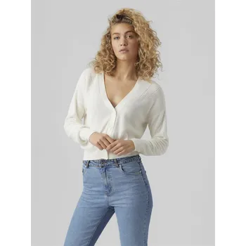 Dámský svetr Vero Moda dámský svetřík Newlexsun bílý Velikost: XS