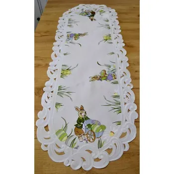 Velikonoční dekorace Velikonoční ubrus Zajíček II, 40x110 cm (Zajíc, králík, Velikonoce)