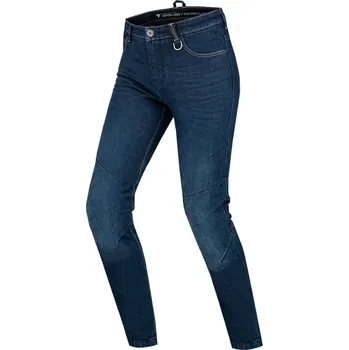 Moto kalhoty Dámské jeansy na motorku Shima Devon tmavě modré prodloužené