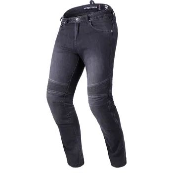 Moto kalhoty Street Racer Warior CE černé zkrácené jeansy na motorku