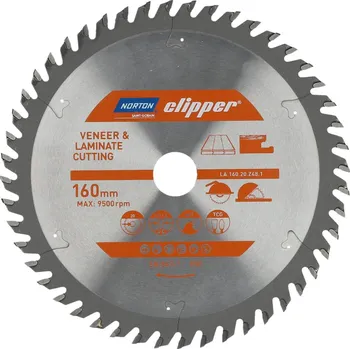 Pilový kotouč Norton Clipper LA.160.20.Z48.1 160 x 20 x 2,2 mm 48 zubů