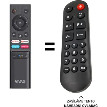 Vivax 65Q10C náhradní dálkový ovladač senior