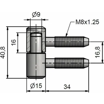 pant Okenní pant 15 x 40 pozink, šedý