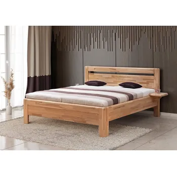 Postel BMB Adriana Klasik postel - buk Moření: šedá, Provedení: Jádrový buk cink, Rozměr: 160 x 200 cm