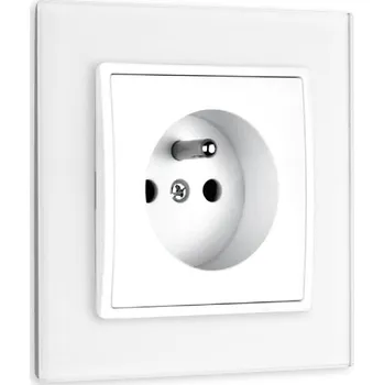 Elektrická zásuvka Elhard Vera Glass VG6100W zásuvka - komplet - bílá
