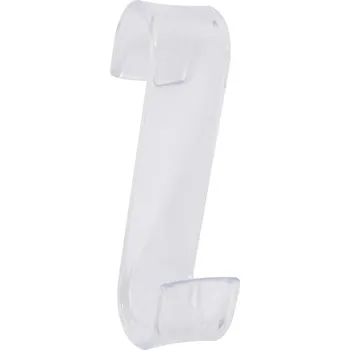 Držák na ručník Erga Neo, háček na topidlo, termoplast, průhledná, ERG-YKA-RY.HACZYK PVC NEO