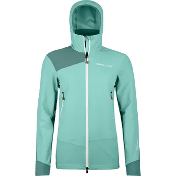 Pánská softshellová bunda Dámská Bunda Ortovox Pala Hooded Jacket Women's Barva: Aquatic Ice, Velikost: XL
