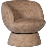 WOOOD Béžové čalouněné otočné křeslo Sufle