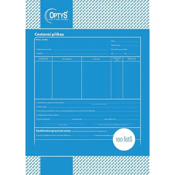 Tiskopis Optys 1050 Cestovní příkaz A4