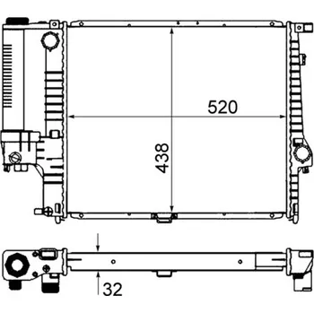 Motor automobilu Chladič, chlazení motoru MAHLE CR 280 000S