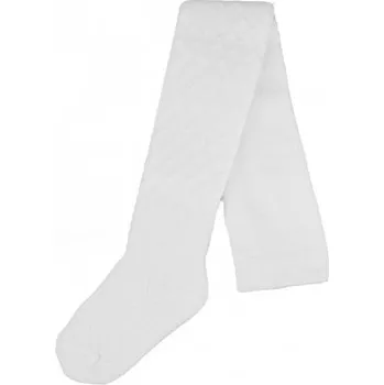 Kojenecké oblečení Dětské punčocháče bavlna, žakarový vzor, bílé, vel. 80/86; 80/86 (12-18m)