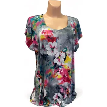 Dámská tunika Top halenka COMA, Barva Šedá, Velikost XL 44, Materiál 98% Polyester 2% Lycra