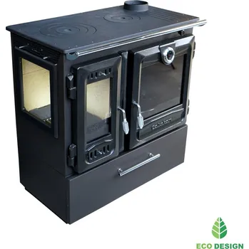 Krbová kamna CALISKAN Sporák na tuhá paliva LABE 3D-BOX - černý