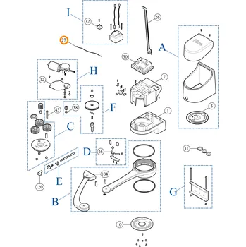 Pohon brány Nice CT200B.5320 zemnící vodič HOPP, HYKE a POP