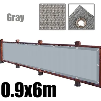 Stínicí plachta Stínící síť pro balkon a terasu - Šedá 0,9 x 6m