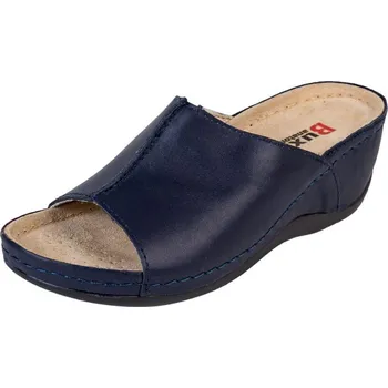 Dámská zdravotní obuv Buxa Dámská kožená obuv na klínku BZ320 - Tmavě modrá Velikost: 37