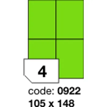 Papír Rayfilm R0130 fluo zelené etikety 105x148mm 100 listů