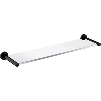 Drátěná police Omnires MODERN PROJECT skleněná police, černá matná MP60930BL