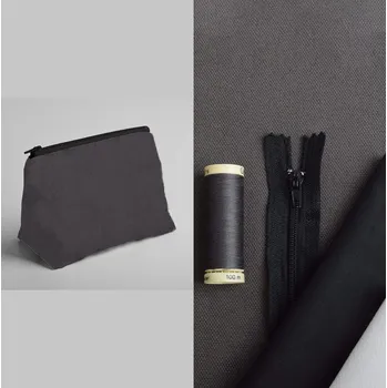 Set na šití kosmetické taštičky v šedé barvě KT006