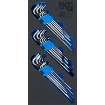 Klíč Klíče Imbus, TORX a TORX s otvorem, sada 27 dílů - BGS 74259