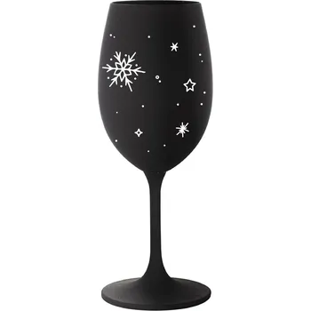 Sklenice ZIMĚNKA - černá sklenička na víno 350 ml