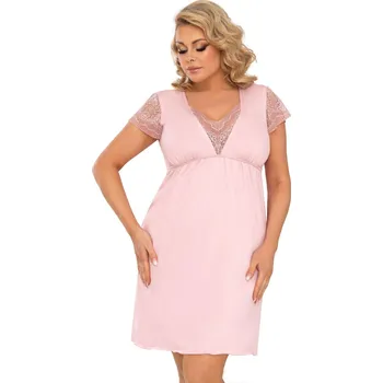 Dámská noční košile Noční košile Celine plus - Donna Růžová 4XL