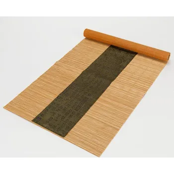 Bambusová podložka na čaj - Čínská kaligrafie 60 x 30 cm (zelená)