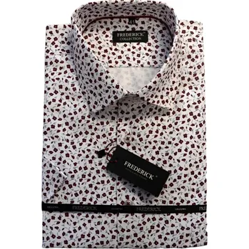 Pánská košile Pánská košile s krátkým rukávem - střih REGULAR - vzor F689 - 42