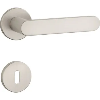 Dveřní kování AS - ALORA - R 7S rozety BB, klika/klika NP - Nikl perla