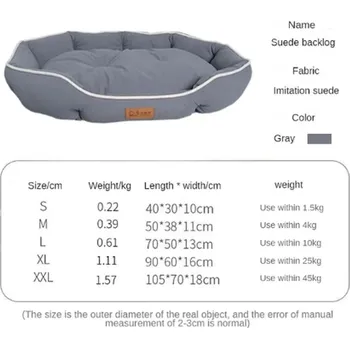 Pelíšek pro psa Komfortní a velmi odolný pelíšek pro psy s vyvýšeným okrajem Barva: Šedá, Velikost: S (40x30x10 cm)