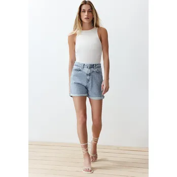 Dámské kraťasy dámské kraťasy Trendyol Denim Trendyol šedá 1496536