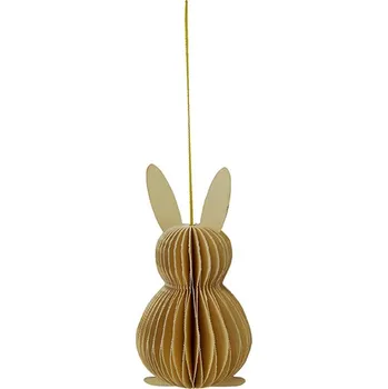 Velikonoční dekorace Wikholmform Papírový velikonoční zajíček EASTER V.9 cm sv. žlutý