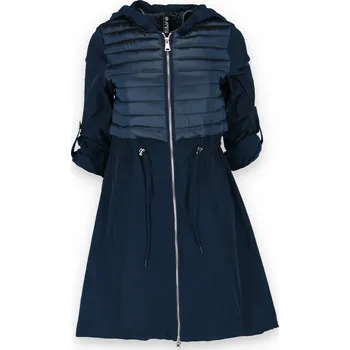 Dámský kabát Kabátek s kapucí Fly 2227 Itálie barva: modrá tmavá, velikost: S
