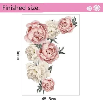 Samolepící dekorace Dekorace na zeď | samolepka na stěnu, pivoňky - MULTI