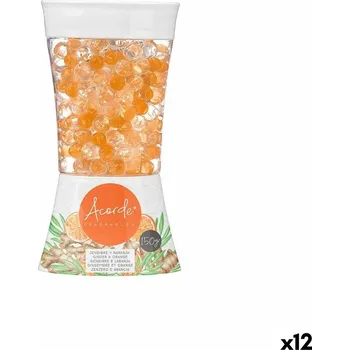 Osvěžovač vzduchu Gelový osvěžovač vzduchu Acorde Pomeranč Zázvor 150 g Oranžová (Pack 12 ks)