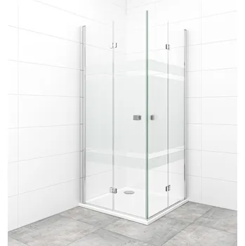 Sprch.dveře skládací 90 CR+vanička SATBKSK9090S