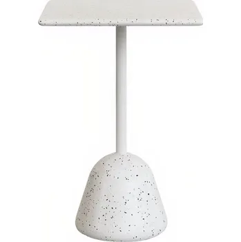 Zahradní stůl Bílý terrazzo zahradní barový stůl Kave Home Saura 70 x 70 cm
